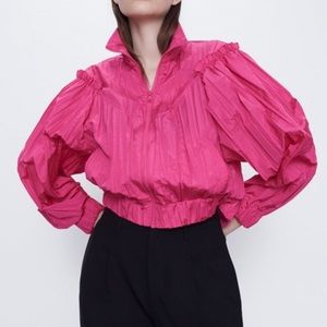 NWT ZARA Barbie Pink Windbreaker